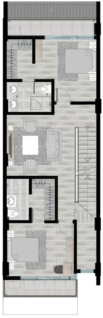 Seine Townvilla third floor plan