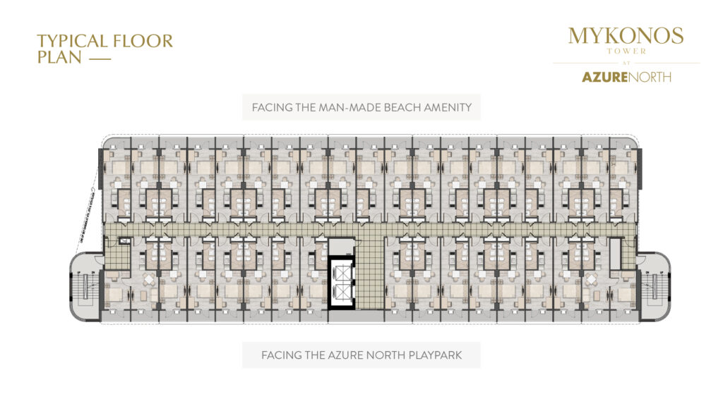 Typical floor plan at Mykonos Tower