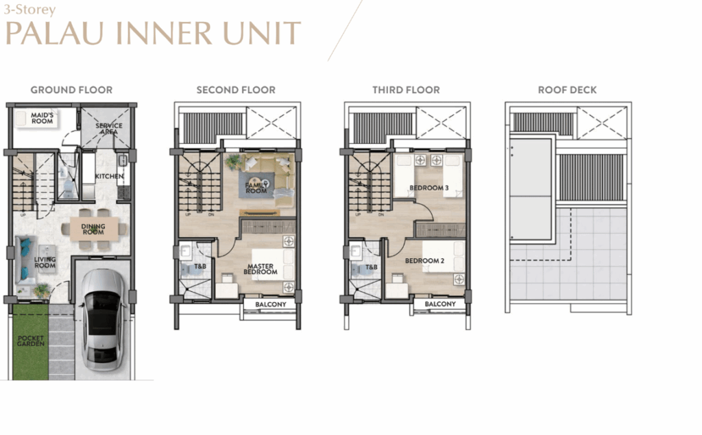 PALAU 3-Storey Townvilla floor plan