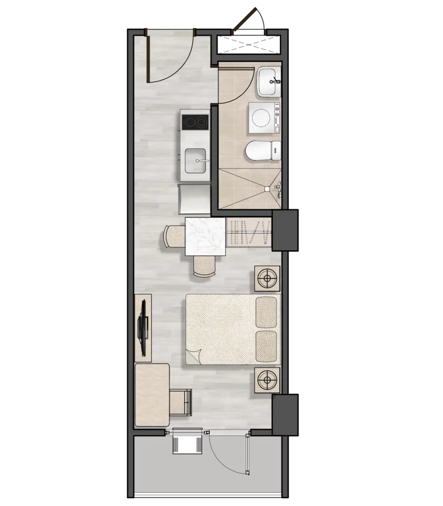 Studio unit floor plan