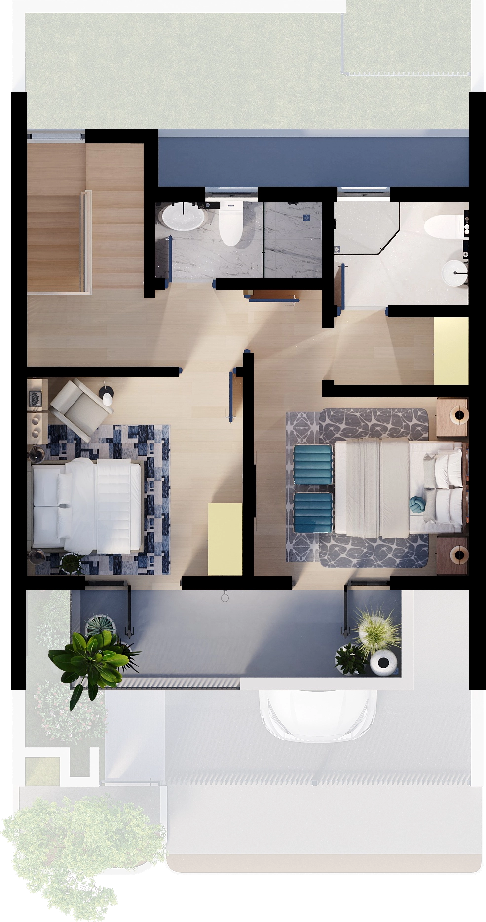 The Marina second floor plan